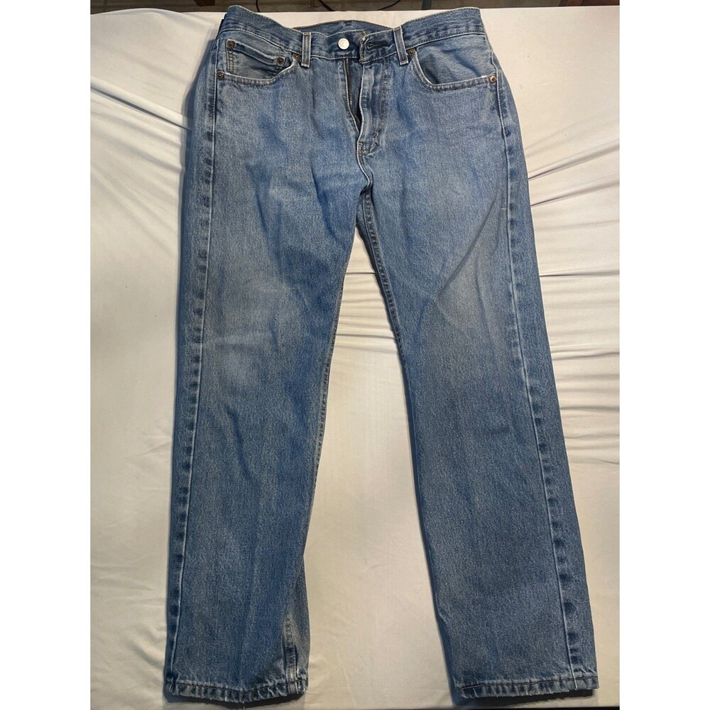 Levi's 505 Straight Blue Denim Jeans Mens Size 33 x 30